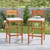 Set of 2 Outdoor Wood Barstools with Soft Seat Cushion-Off White - Color: Off White - Size: 24 inch D681-HW71567WH-2 Set of 2 Outdoor Wood Barstools with Soft Seat Cushion-Off White - Color: Off White - Size: 24 inch D681-HW71567WH-2