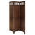 3-Panel Wooden Folding Room Divider Screen in Walnut Finish Q280-WFS782946
