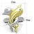 TK1698 - Two-Tone IP Gold (Ion Plating) Stainless Steel Ring with Top Grade Crystal  in Clear A874-TK1698