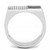DA252 - High polished (no plating) Stainless Steel Ring with AAA Grade CZ  in Black Diamond A874-DA252