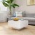 Coffee Table White Engineered Wood 23.6 in x 23.6 in x 12.4 in A949-806885  Coffee Table White Engineered Wood 23.6 in x 23.6 in x 12.4 in A949-806885