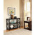 3-Tier Black Sofa Table Bookcase Living Room Shelves Q280-BOCST97951