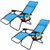 2 Pieces Folding Lounge Chair with Zero Gravity-Light Blue - Color: Light Blue D681-OP70528-2BL