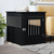 Dog Crate Furniture Black Engineered Wood 25.4x31.5x28.0 in A949-838331  Dog Crate Furniture Black Engineered Wood 25.4x31.5x28.0 in A949-838331
