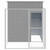  Dog House with Run Light Gray 65"x98.8"x71.3" Galvanized Steel A949-172366