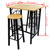  Dining Set Black MDF Small Breakfast Table Rectangular A949-240095