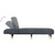 Chaise Lounge Dark Grey Velvet 21.7 in x 55.1 in x 27.6 in A949-352794  Chaise Lounge Dark Grey Velvet 21.7 in x 55.1 in x 27.6 in A949-352794