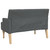 Bench Dark Gray Fabric (100% polyester), plywood, solid rubber wood A949-372131  Bench Dark Gray Fabric (100% polyester), plywood, solid rubber wood A949-372131