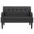  Bench with Backrest Black 44.1x25.8x29.5" Faux Leather A949-372153