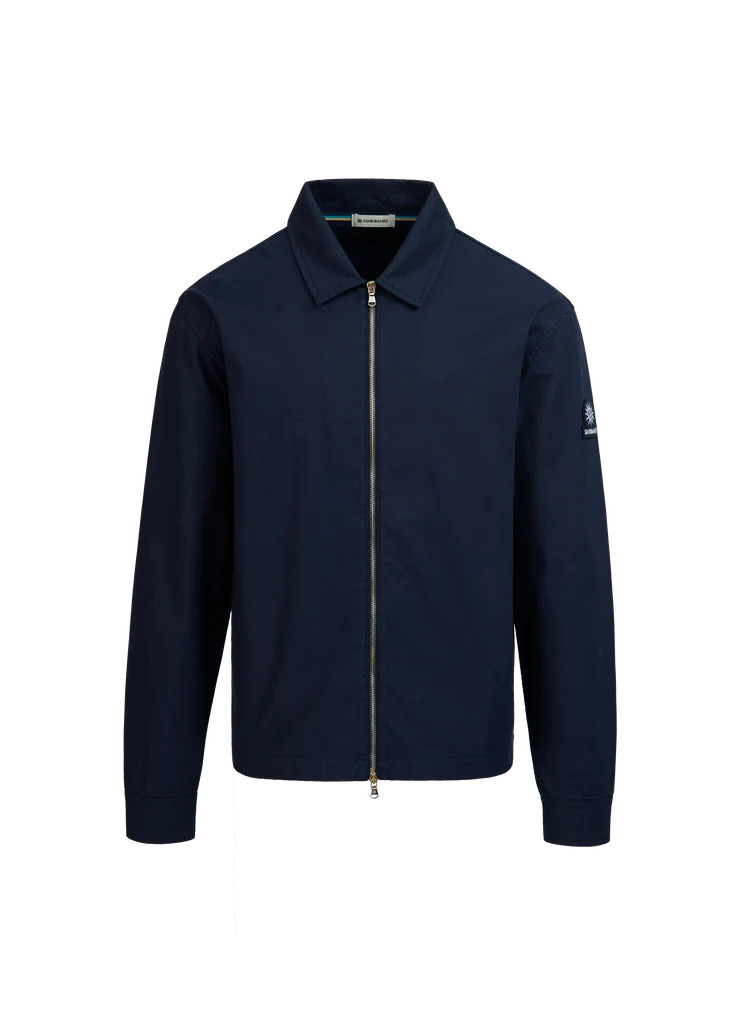 GABARDINE ZIP OVERSHIRT-NAVY - Signature Menswear