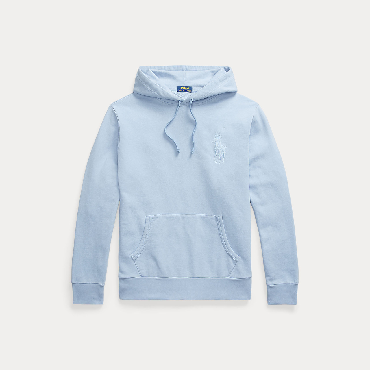 BIG PONY LOOPBACK FLEECE HOODIE-LIGHT BLUE - Signature Menswear