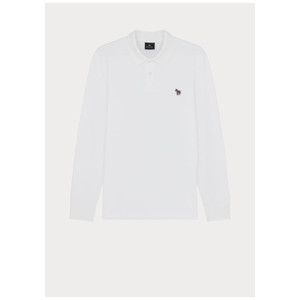 ZEBRA LONG SLEEVE POLO-WHITE ZEBRA LONG SLEEVE POLO-WHITE