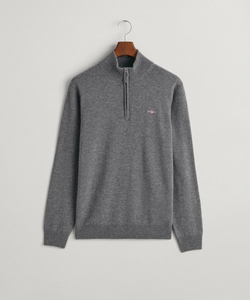 SUPERFINE LAMBSWOOL HALF ZIP-CHARCOAL SUPERFINE LAMBSWOOL HALF ZIP-CHARCOAL