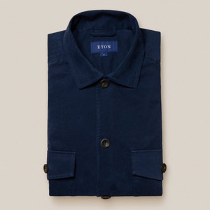 TWILL BRUSHED OVERSHIRT-NAVY TWILL BRUSHED OVERSHIRT-NAVY