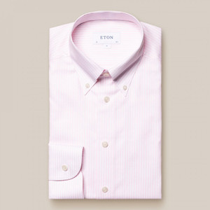 BENGAL STRIPED WRINKLE FREE OXFORD SHIRT-PINK/WHITE BENGAL STRIPED WRINKLE FREE OXFORD SHIRT-PINK/WHITE