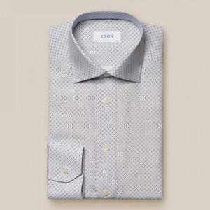 MICRO FLORAL PRINT SHIRT-LIGHT BLUE