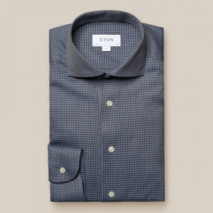CHECK MELANGÉ SHIRT-DARK BLUE CHECK MELANGÉ SHIRT-DARK BLUE