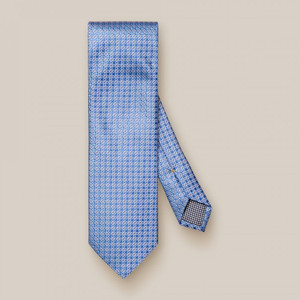 GEOMETRIC WOVEN TIE-MID BLUE GEOMETRIC WOVEN TIE-MID BLUE