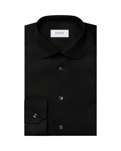 CONTEMPORARY FIT - SIGNATURE TWILL SHIRT-BLACK CONTEMPORARY FIT - SIGNATURE TWILL SHIRT-BLACK