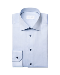 CONTEMPORARY FIT - SIGNATURE TWILL NAVY DETAILS-LIGHT BLUE