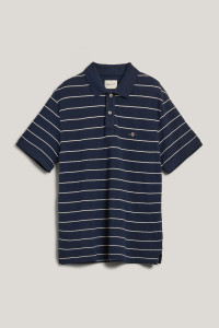 STRIPED SS POLO-NAVY STRIPED SS POLO-NAVY