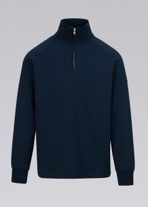 INTERLOCK QUARTER ZIP-NAVY INTERLOCK QUARTER ZIP-NAVY