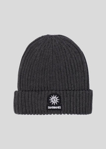 BADGE LOGO BEANIE-CHARCOAL BADGE LOGO BEANIE-CHARCOAL