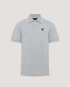 TIPPED POLOSHIRT -BLUE TIPPED POLOSHIRT -BLUE