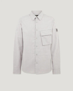 BRUSHED COTTON SCALE SHIRT-GREY/SILVER BRUSHED COTTON SCALE SHIRT-GREY/SILVER