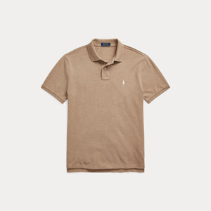 BASIC MESH POLO- BROWN HEATHER BASIC MESH POLO- BROWN HEATHER