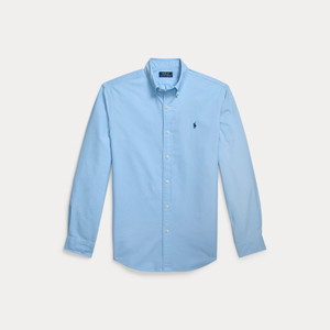 CUSTOM FIT GARMENT-DYED OXFORD SHIRT-LIGHT BLUE CUSTOM FIT GARMENT-DYED OXFORD SHIRT-LIGHT BLUE