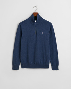 COTTON HALF ZIP-DARK BLUE COTTON HALF ZIP-DARK BLUE