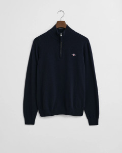 SUPERFINE LAMBSWOOL HALF ZIP-NAVY SUPERFINE LAMBSWOOL HALF ZIP-NAVY