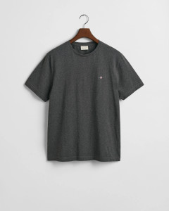 REGULAR SHIELD SS T-SHIRT-CHARCOAL