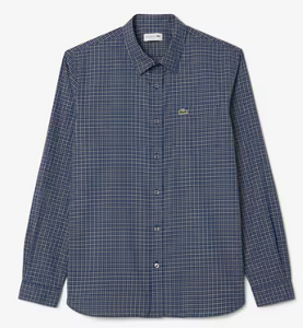 Plaid shirt-NAVY/WHITE Plaid shirt-NAVY/WHITE