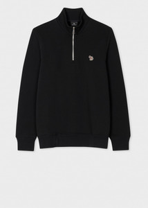 ZEBRA HALF ZIP SWEAT-BLACK ZEBRA HALF ZIP SWEAT-BLACK