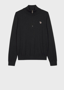 ZEBRA LOGO ½ SWEATER-BLACK ZEBRA LOGO ½ SWEATER-BLACK