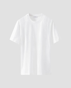 JERSEY SUPIMA COTTON T-SHIRT-WHITE JERSEY SUPIMA COTTON T-SHIRT-WHITE