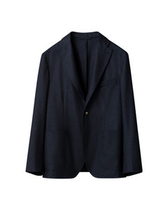 WOOL FLANNEL SOFT JACKET-NAVY WOOL FLANNEL SOFT JACKET-NAVY
