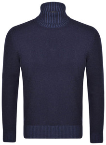 ROLL- NECK WITH CASHEMERE-NAVY