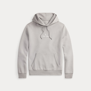 LOGO DOUBLE KNIT HOODIE-GREY