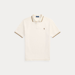 TIPPED MESH POLOSHIRT-CREAM