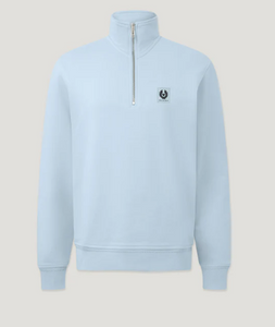QUARTER ZIP SWEATSHIRT-SKY BLUE