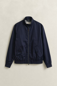 GANT Evening Blue Cotton Blend Harrington Jacket