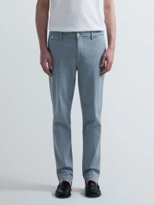 Front of Replay Benni Chinos in PEWTER BLUE
