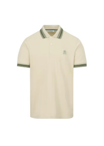 Sandbanks Gradient Rib Polo in stone