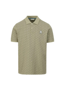 JACQUARD MONOGRAM POLO SHIRT-SAGE