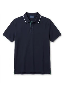 Xsoft tipped poloshirt-NAVY