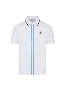 CONTRAST TIPPED PLACKET SHIRT-WHITE