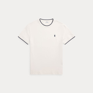 TIPPED MESH T-SHIRT-WHITE